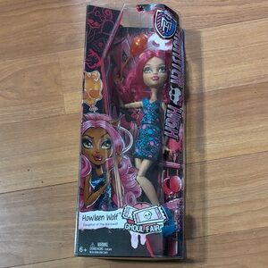 Monster High Howleen Wolf Doll with Pink Hair and Blue Dress